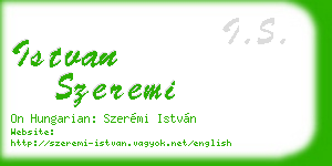 istvan szeremi business card